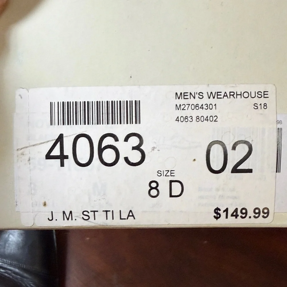 Johnston‎ & Murphy Black Leather Oxfords